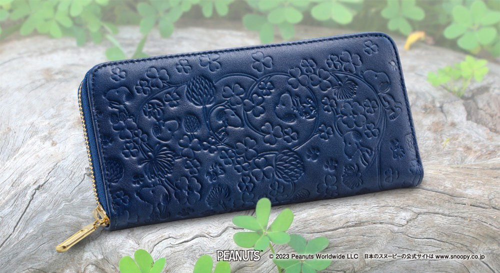 スヌーピー しあわせのジャパンブルー 阿波藍 高級牛革製長財布 | I・E