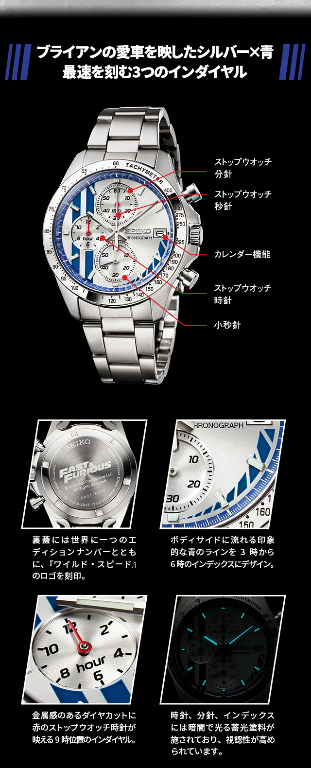 ワイルド・スピード セイコー・コラボウオッチ ブライアン・モデル