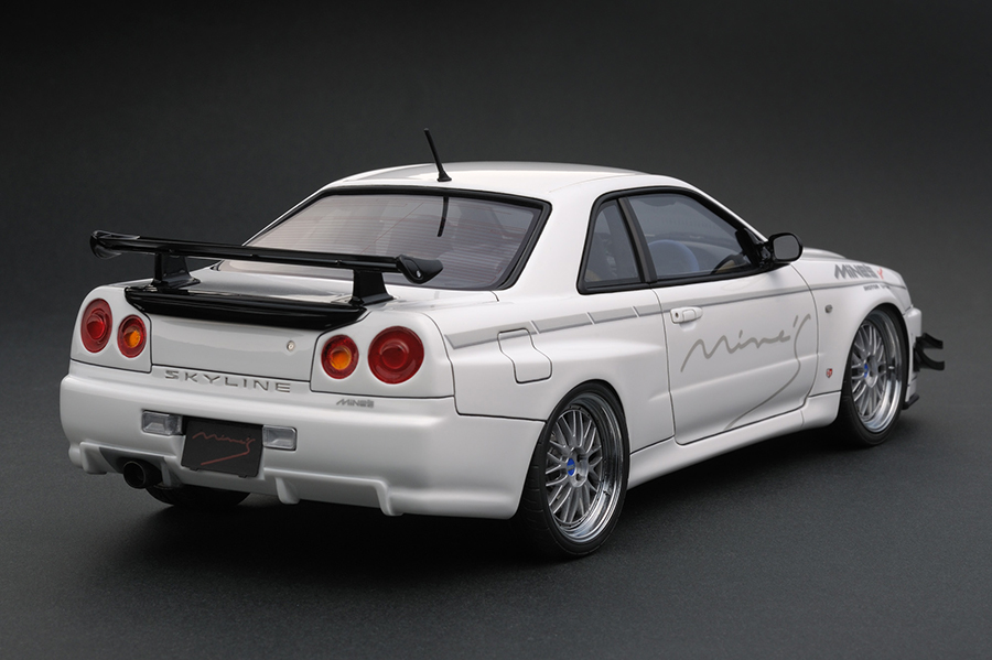 IG0347 1/18 Nissan Skyline GT-R Mine's(R34) White | LINE UP