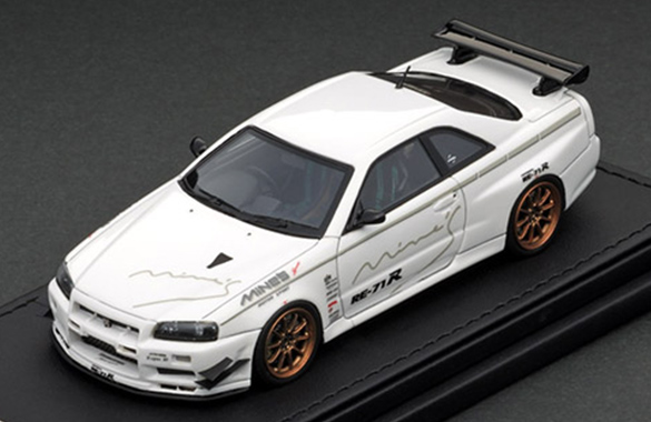 IG1817 1/43 Nissan Skyline GT-R Mine's (R34) White HOBBY FORUM ver