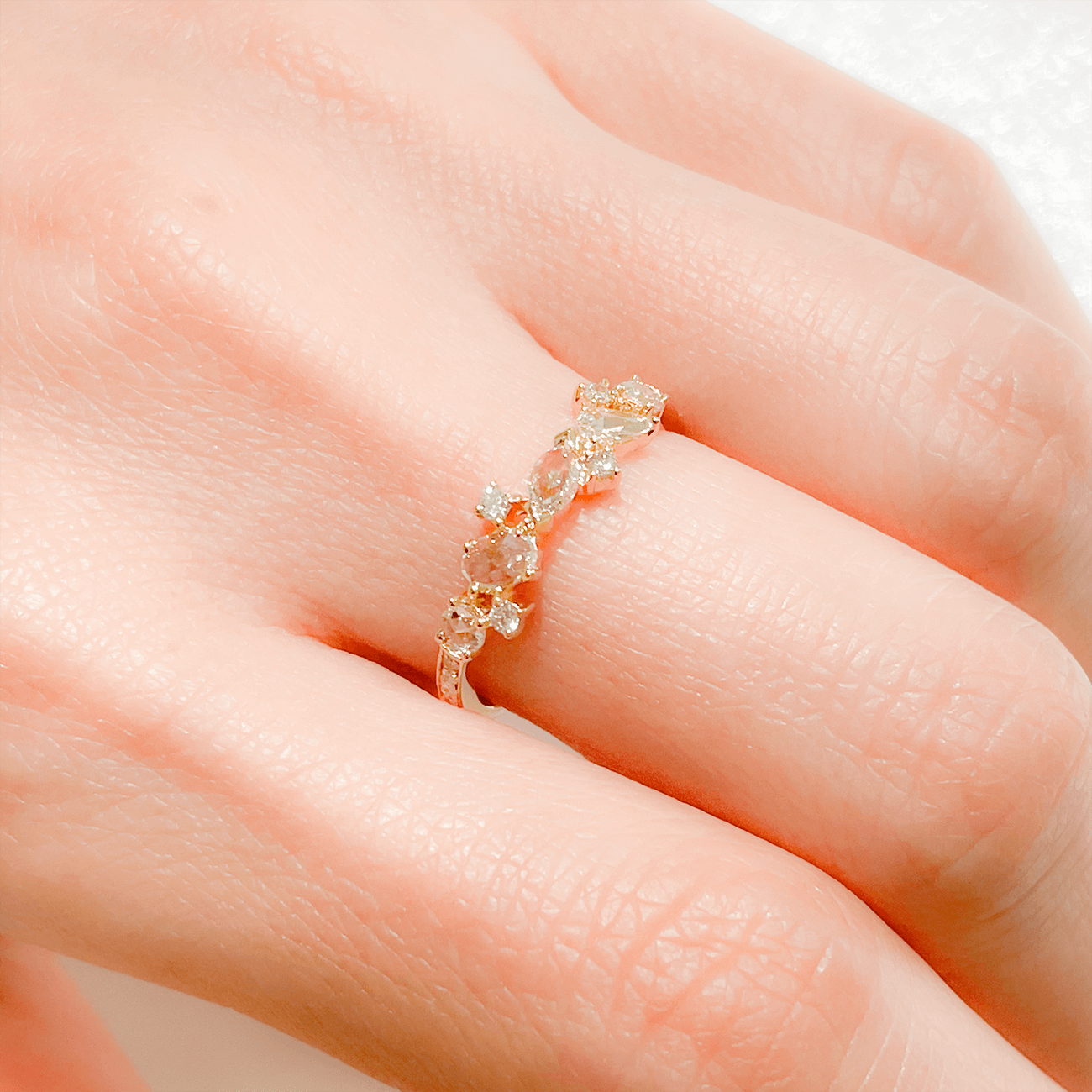 K18YGローズカットダイヤモンドリング – I&JEWELRY