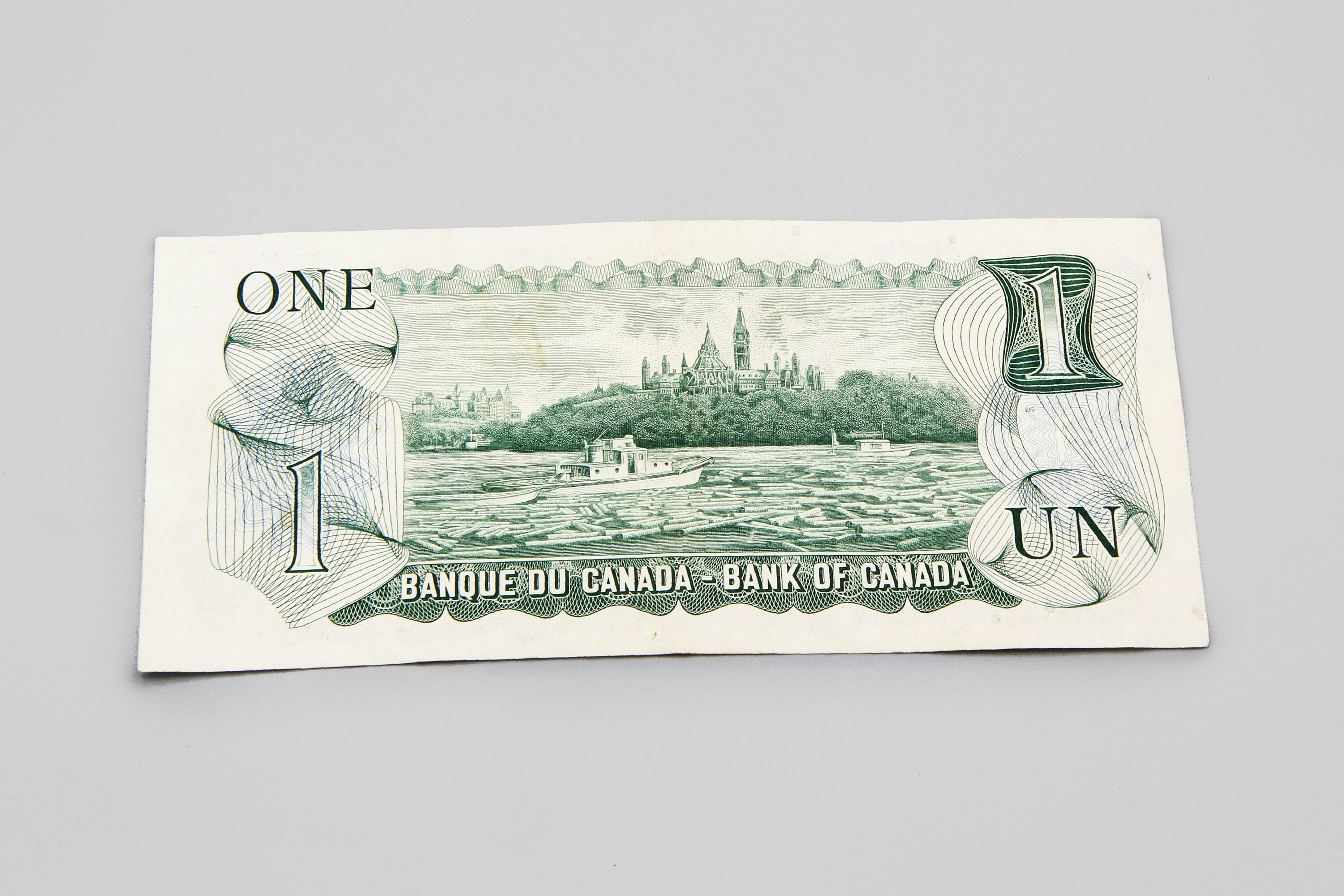 1973年カナダ1ドル紙幣、カナダ銀行エリザベス2世女王、1ドル紙幣