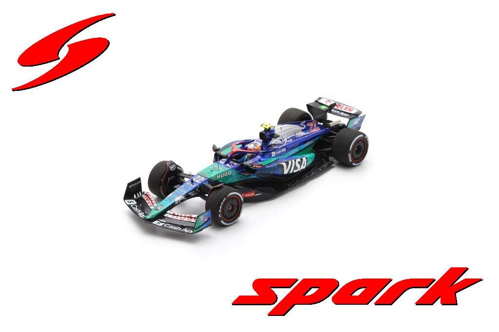 Spark 1/43 Visa Cash App RB VCARB 01 #22 2024 F1 Las Vegas GP Yuki