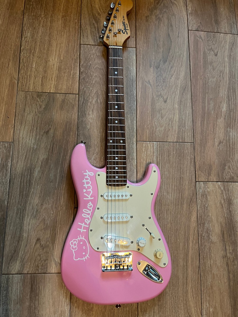 Hello Kitty Pink Squier mini guitar by Fender | eBay