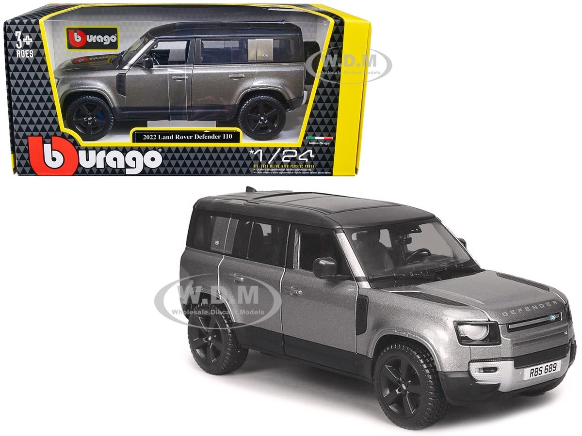 2022 LAND ROVER DEFENDER 110 DARK SILVER 1/24 DIECAST MODEL CAR BY