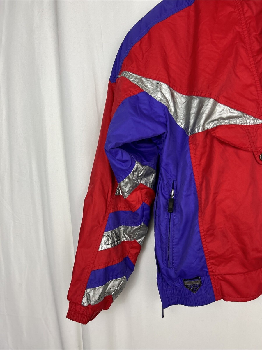 Vintage 80s Spyder Ski Jacket Pullover 1/4 Zip Japan Red Purple