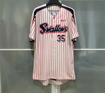 AUTHENTIC TOKYO YAKULT SWALLOWS TAGAWA #35 BASEBALL GAME JERSEY