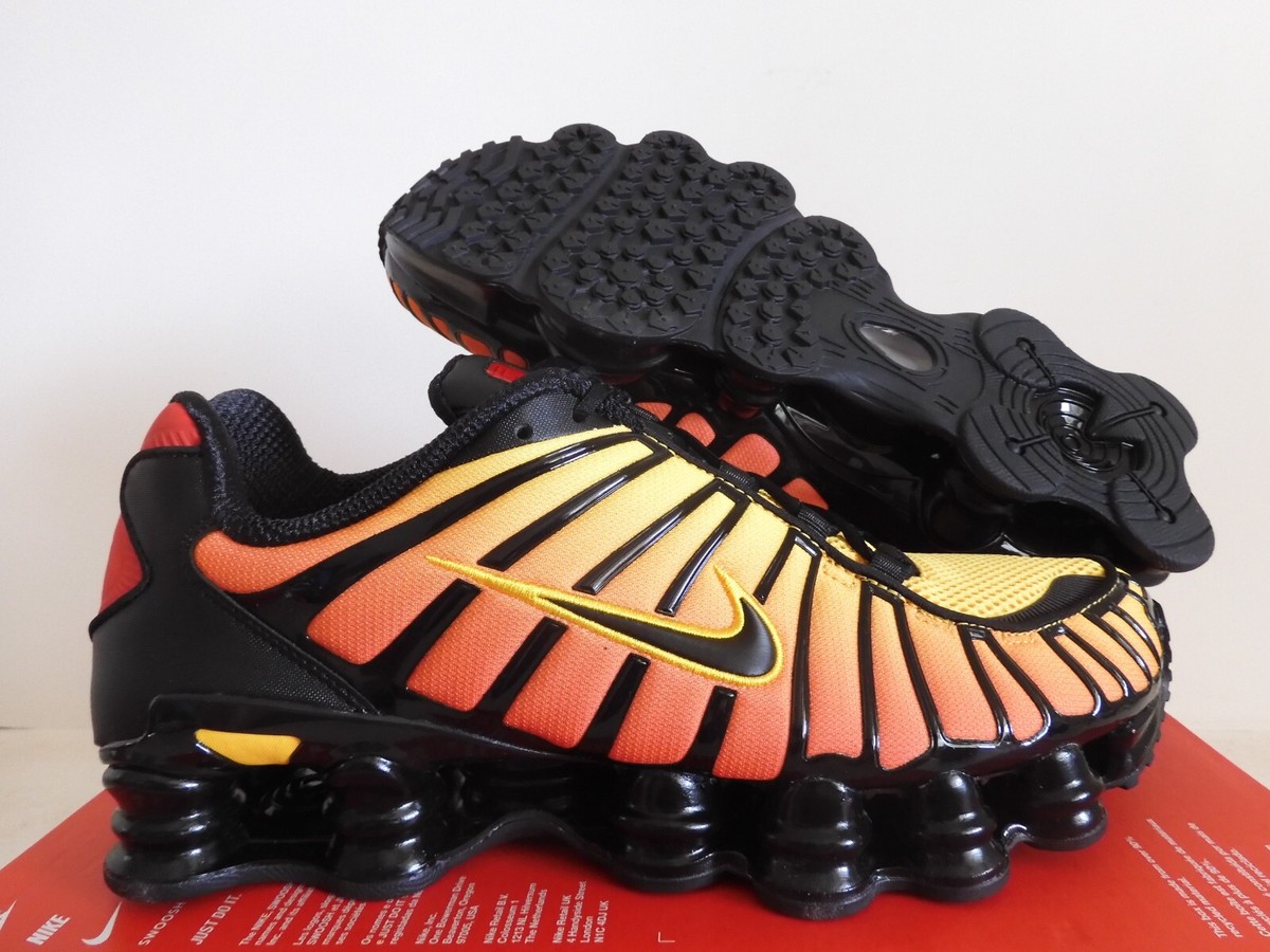 Nike Shox TL Total Shox Black-Black-Amarillo Yellow-Orange Sz 10.5