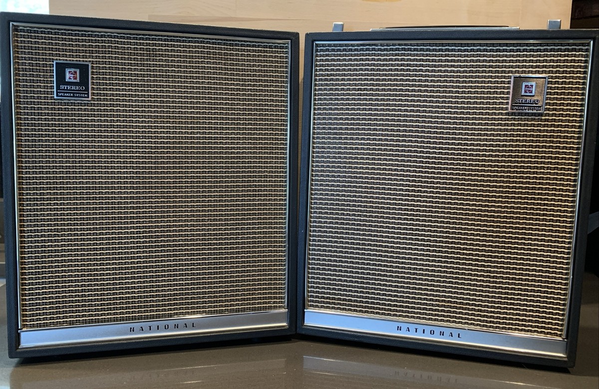National Stereo Speaker System Portable Speakers Vintage | eBay