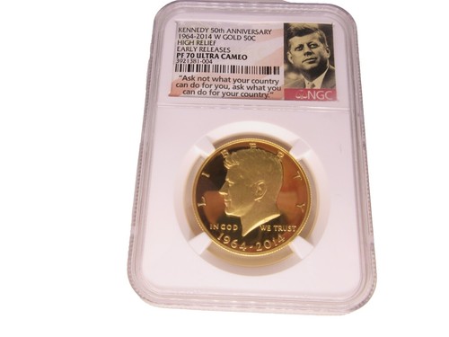 2014 W Gold Kennedy Half Dollar 50th Anniversary NGC PF70 PR UCAM