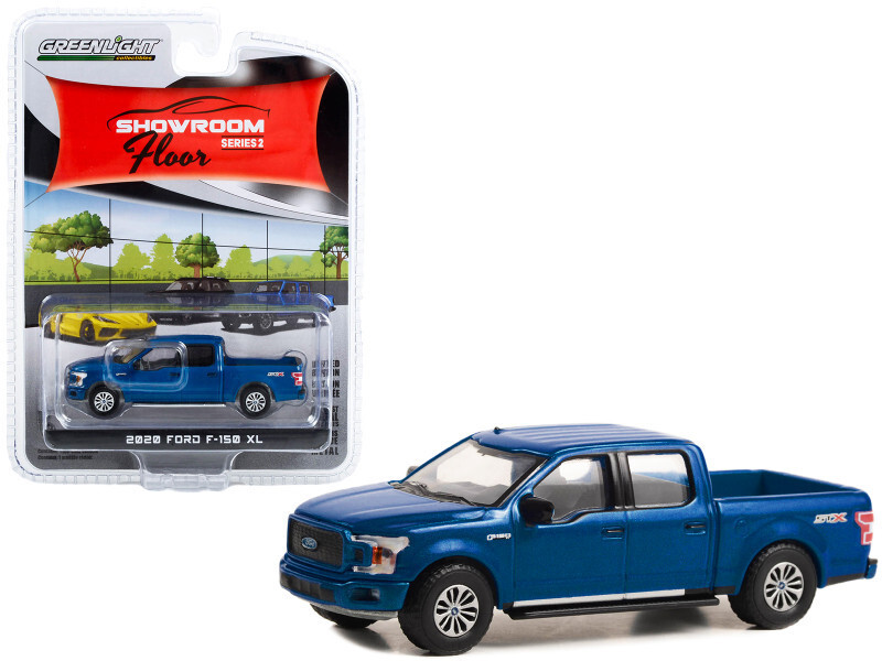 GREENLIGHT 2020 FORD F150 XL STX PICKUP VELOCITY BLUE 1/64 DIECAST