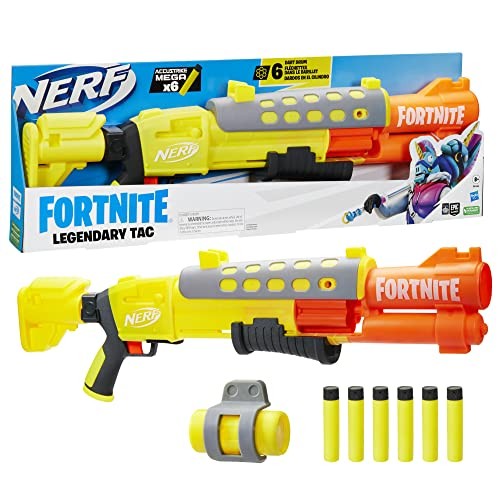 Nerf Fortnite Legendary TAC Dart Blaster Yellow Glow Lap Design 6