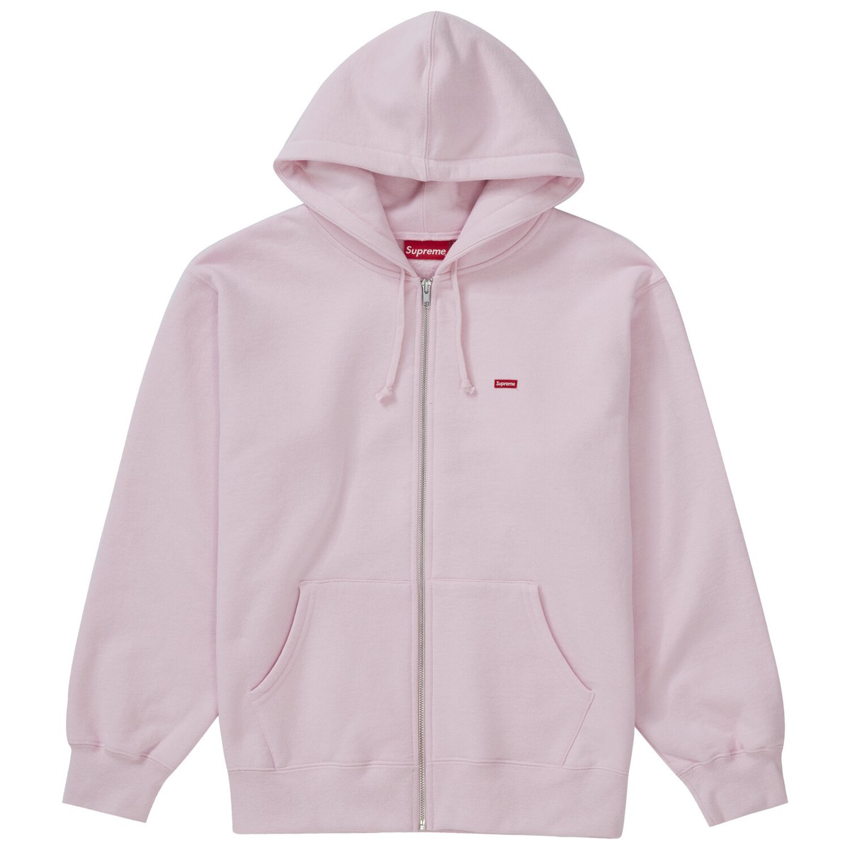 Supreme Small Box Zip Up Hooded Sweatshirt Light Pink | eBay
