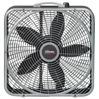 Lasko 20 in. Power Plus Box Fan 3-Speed Floor Steel Indoor Built