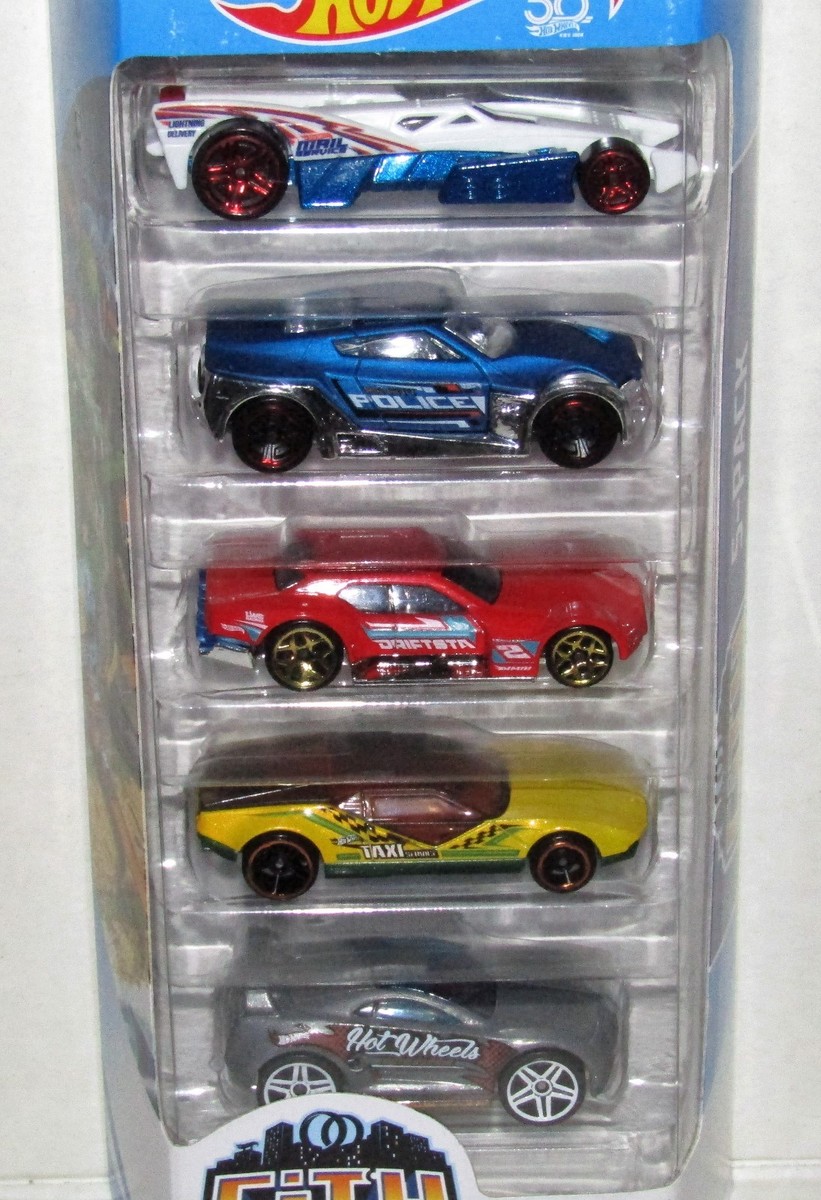 Hot Wheels City 5-Pack - RD-10, Symbolic, Drifsta, La Fasta, Drift