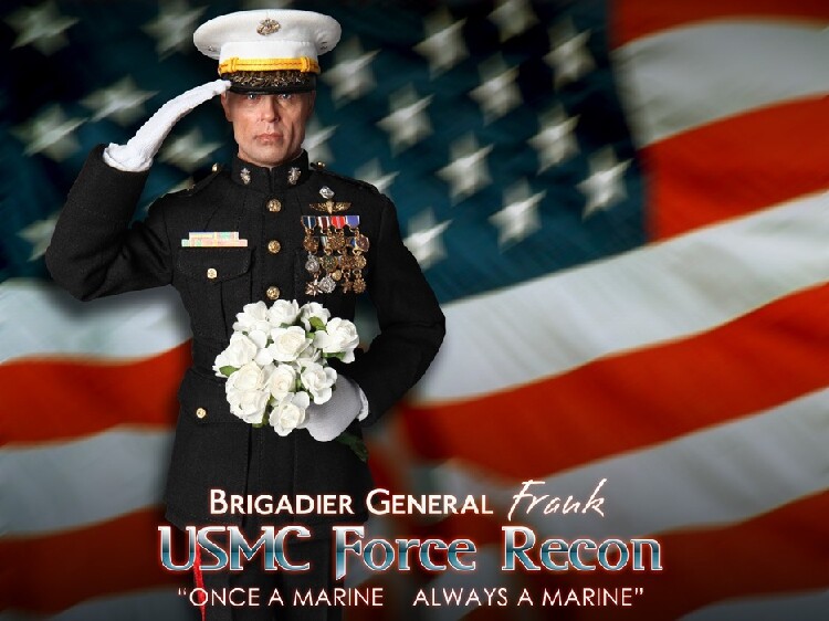1/6 DID A80092 The Rock USMC Force Recon Brigadier General Frank
