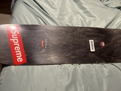 Supreme Ss21 Kaws Chalk Logo Skate Deck Black for sale online | eBay
