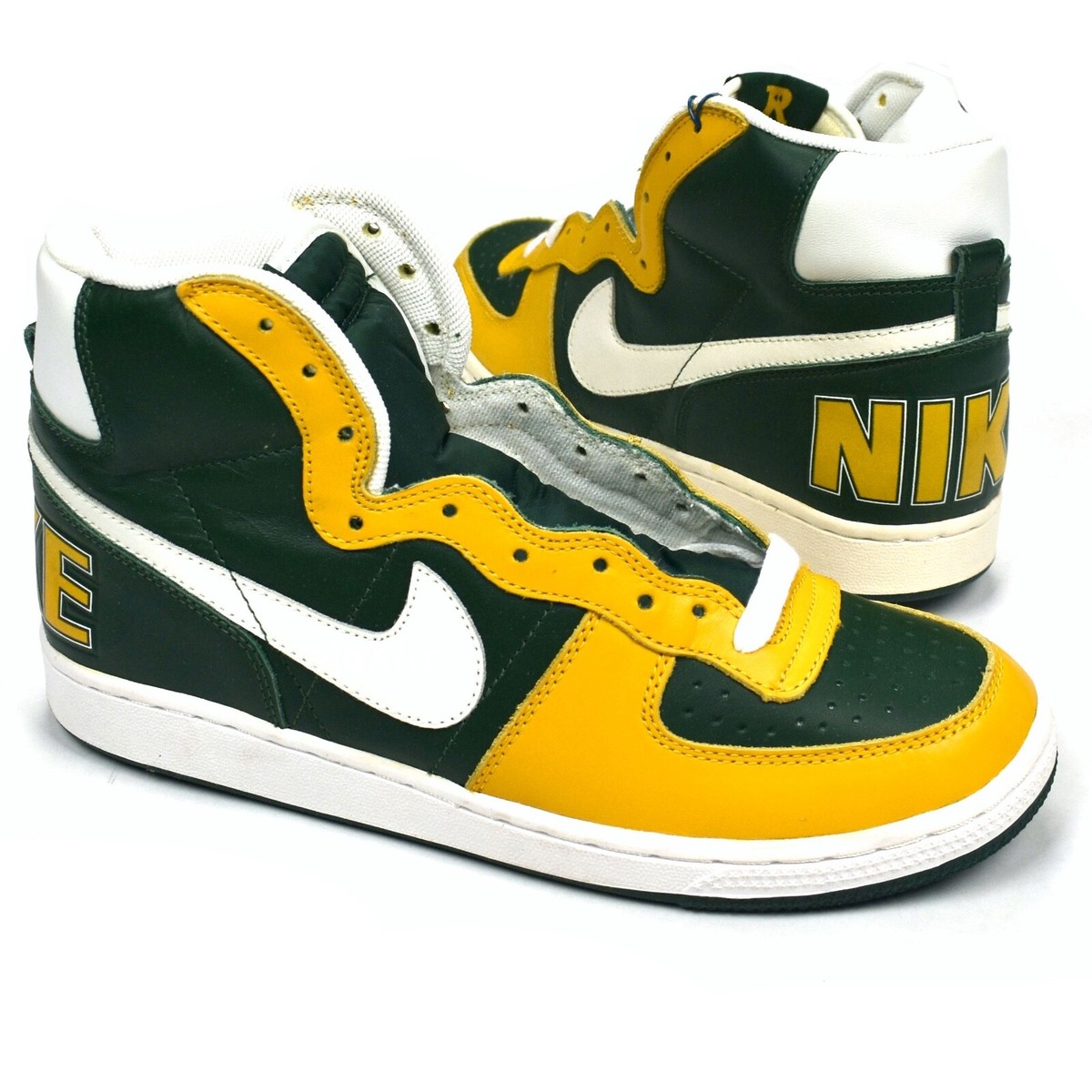 NWT Nike Terminator High Seattle Green Yellow Sneaker Mens 9.5 DS