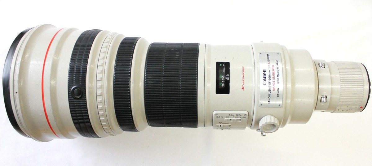 Canon EF 600mm F4 L IS USM Super Telephoto Lens with Hood & Case