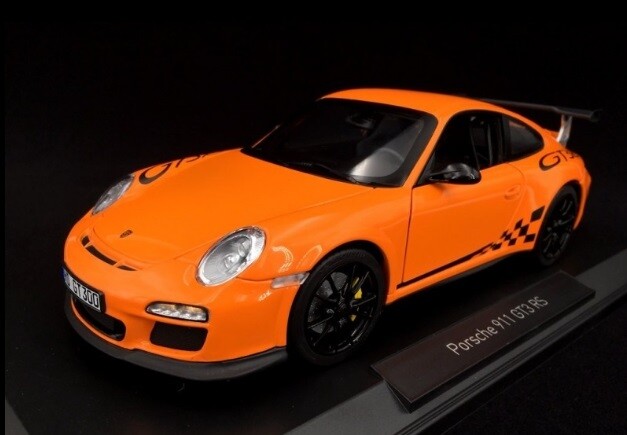 1/18 Porsche 911 997-2 GT3 RS 2009 Orange Diecast Model Car by