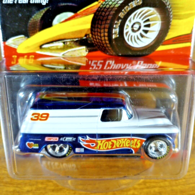 Hot Wheels RLC Real Riders '55 Chevy Panel 4099/11000 Blue White