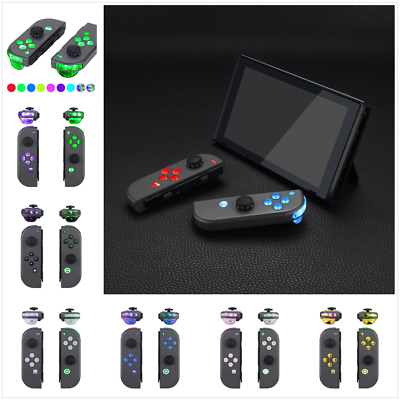 For Nintendo Switch JoyCon LED Kit Multi-Colors Luminated Buttons