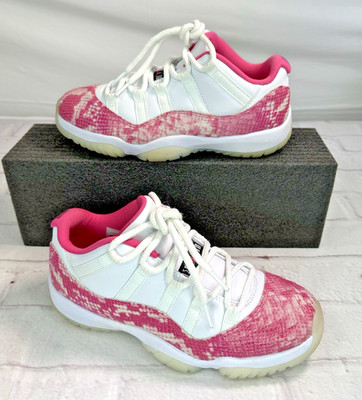 Nike Air Jordan 11 Low Retro XI Pink Snakeskin AH7860-106 Size 7.5