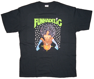 FUNKADELIC Afro Girl T-Shirt LARGE Parliament George Clinton Anvil