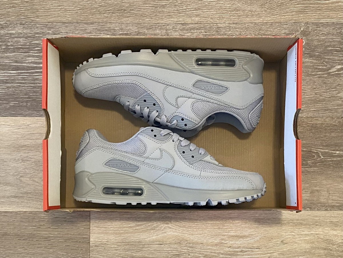 Nike Air Max 90 'Triple Wolf Grey' Running Shoes CN8490-001 Men's