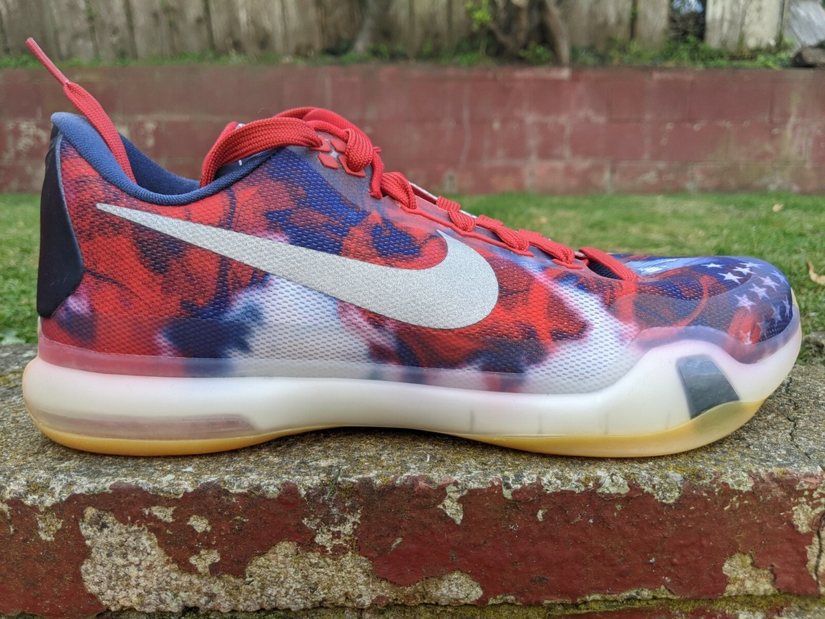 DS NIKE ZOOM AIR KOBE X 10 USA RED WHITE BLUE INDEPENDENCE sz 8