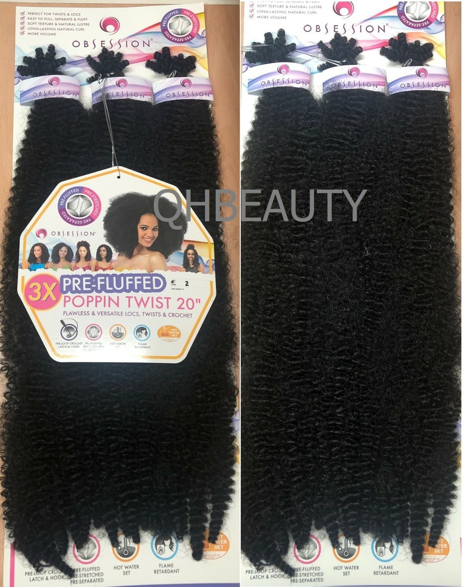 OBSESSION SYNTHETIC CROCHET SOFT BRAID 3X PRE-FLUFFED - POPPIN