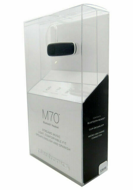 Plantronics M70 Bluetooth Headset - Black for sale online | eBay