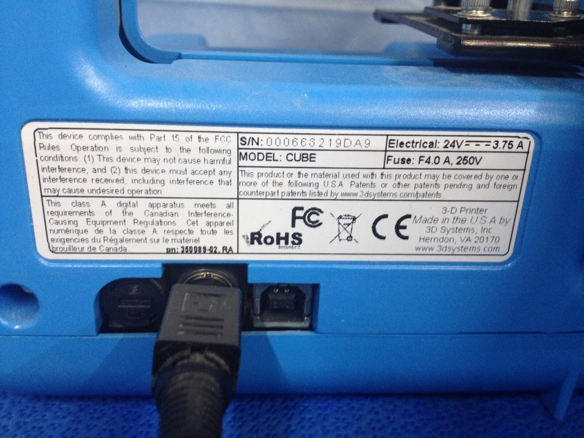 3D Systems 3D CUBE Printer BLUE | eBay