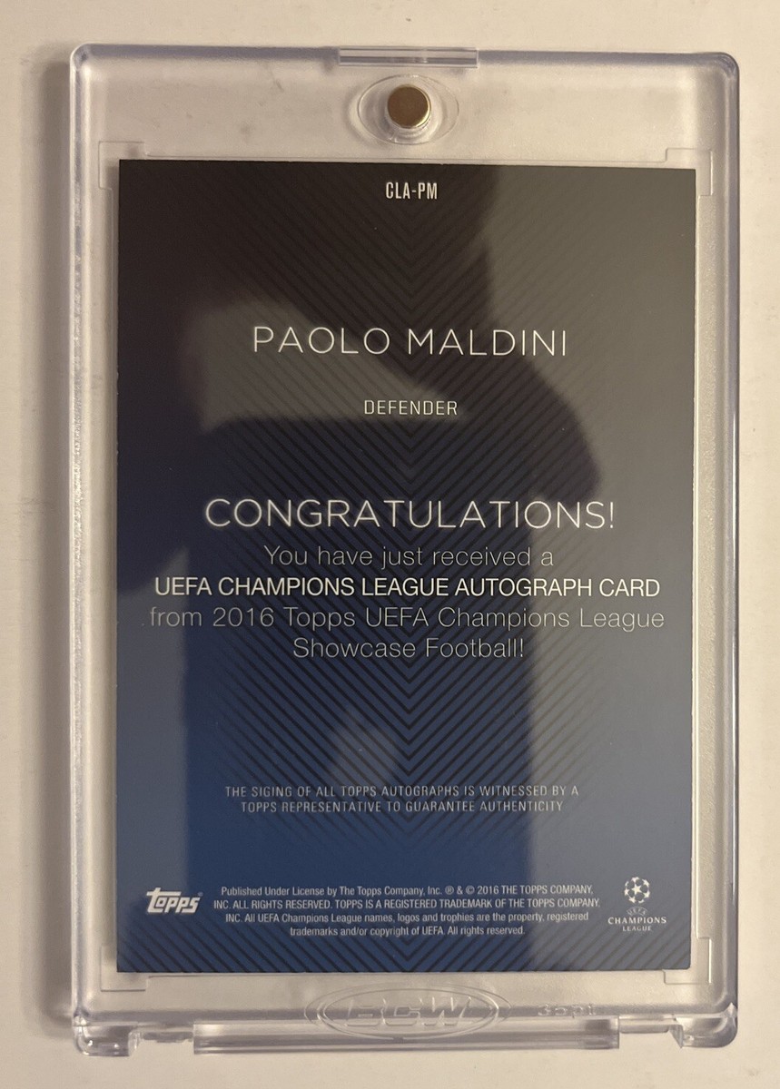 2016 Topps UEFA Champions Paolo Maldini Autograph SP | eBay