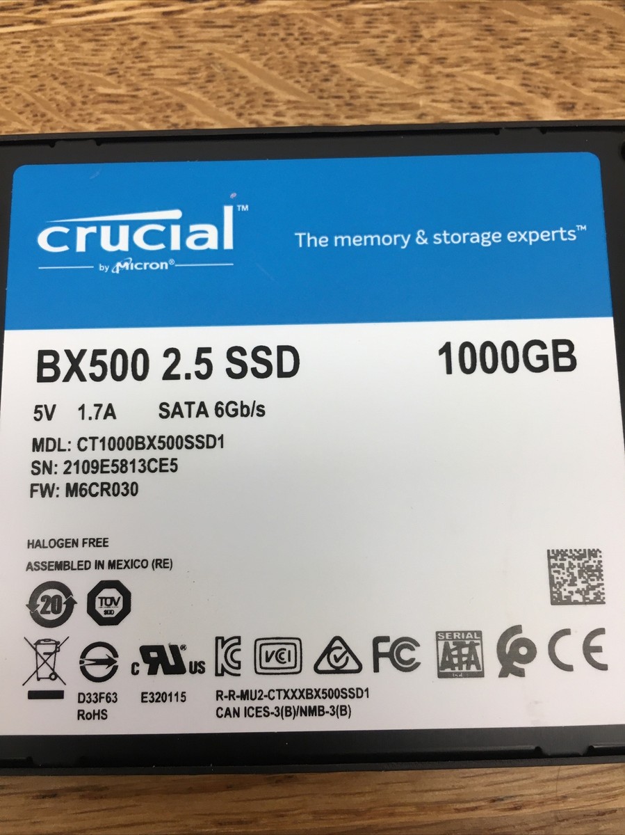 Crucial Ct1000Bx500 Crew Ssd 1Tb 1000Gb Bx500 Sata3 Internal 2.5