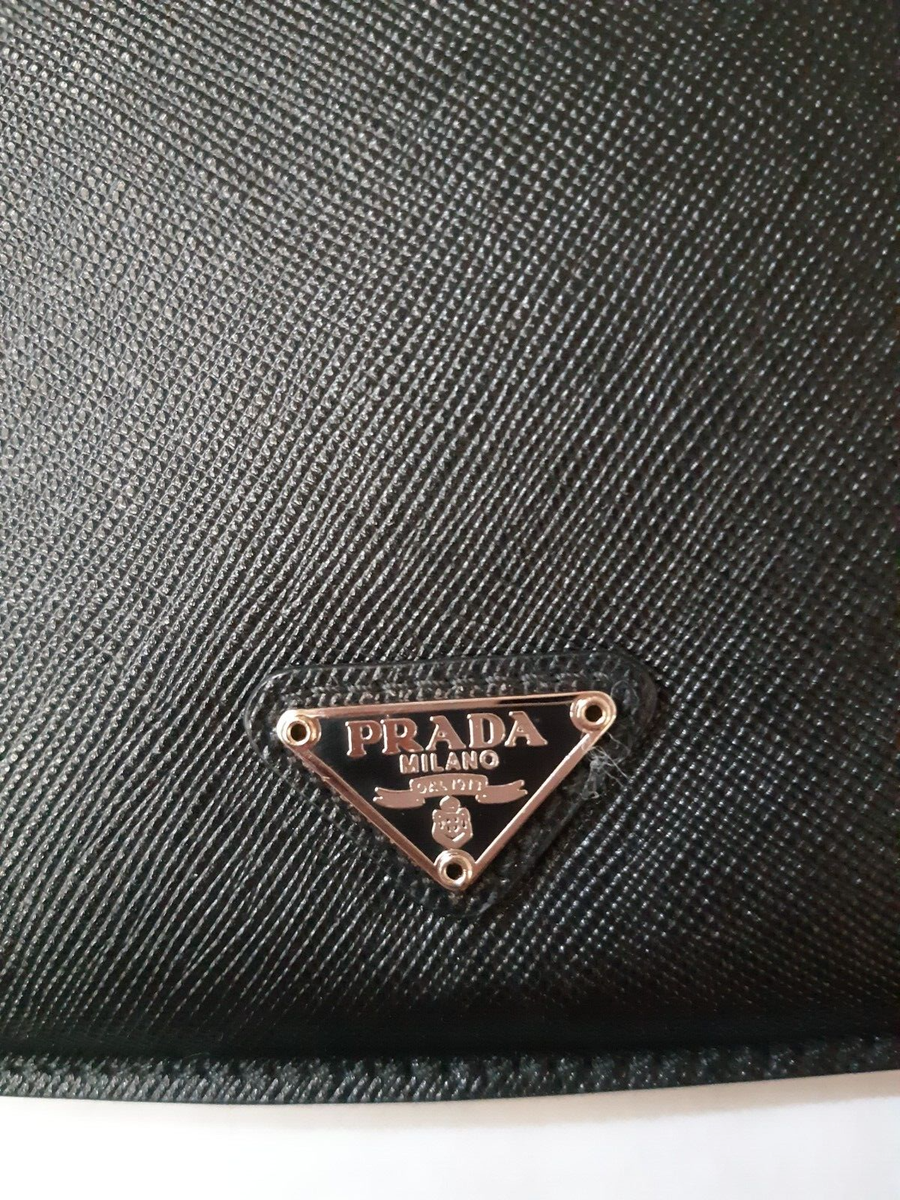 PRADA iPad Mini Case Saffiano Travel Leather Sleeve Black Brand