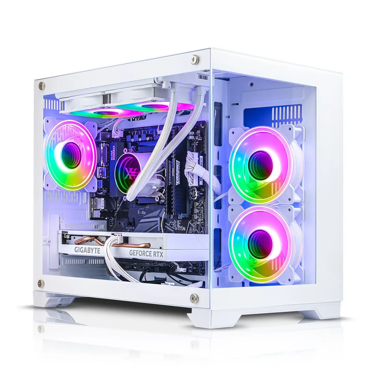 WHITE Gaming PC - Ryzen 7 7800X3D, NVIDIA RTX 5070 , 32GB DDR5
