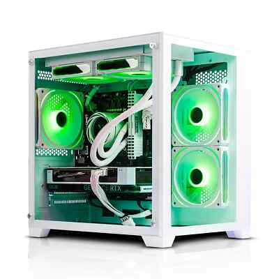 WHITE Gaming PC - Ryzen 7 7800X3D, NVIDIA RTX 5070 , 32GB DDR5