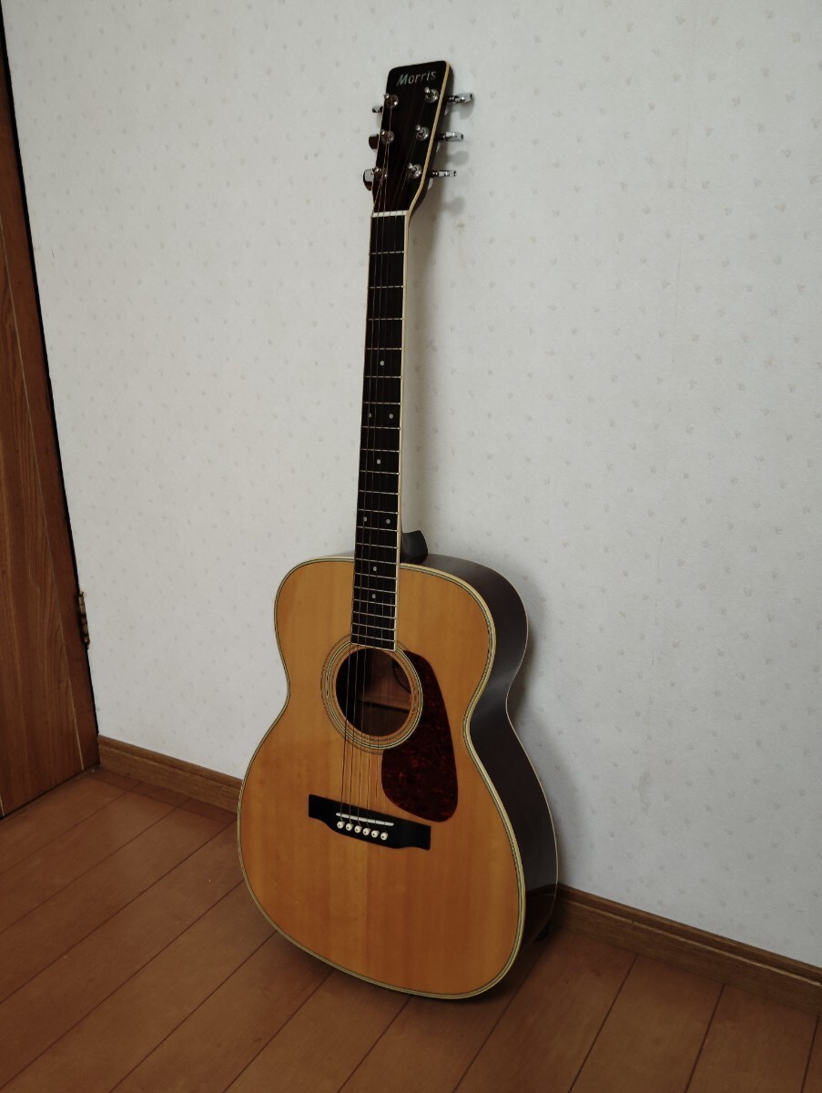 Acoustic Guitar Morris MF-207 Natural Made in Korea with Soft Case