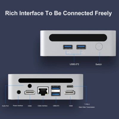 GenMachine Mini PC Ren4000 4700U AMD Ryzen7 Win11 2.0GHz Up to 4.1