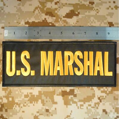 US MARSHAL Large XL 10x4 inch embroidered bulletproof vest SWAT