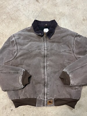 VTG Carhartt J14 CHT Santa Fe Jacket Minimal Wear Faded Dark Brown