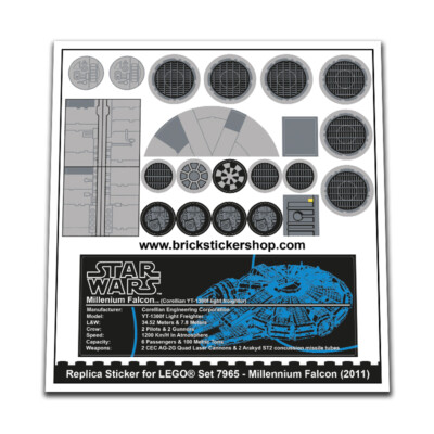 Replacement Sticker for Set 7965 - Millennium Falcon | eBay
