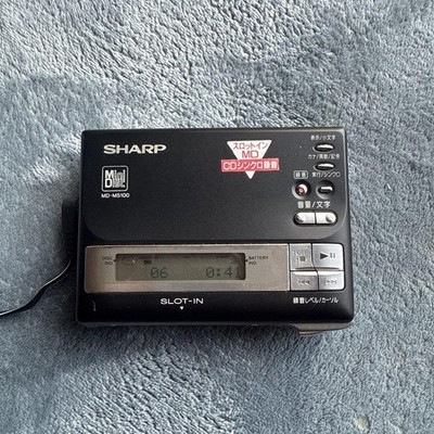 Sharp MD MS100 Black Portable MiniDisc Player with Charger | eBay
