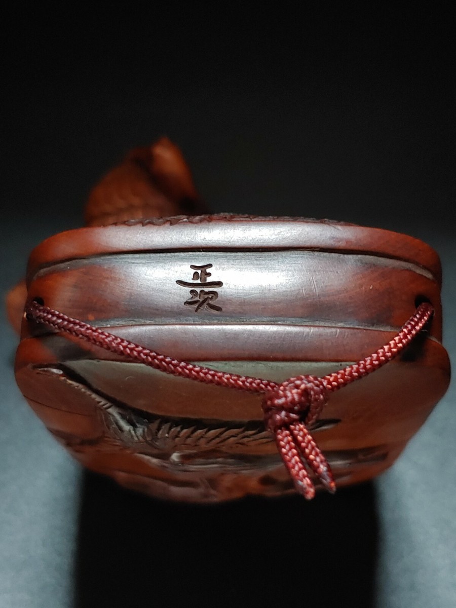 中国美術 白玉 刻猪 根付 置物 5.7cmx3.1cm(HA423) 中国美術 白玉 刻猪