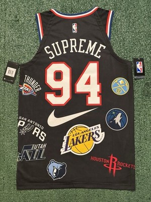 Authentic Supreme x NBA x Nike Aeroswift #94 Black Jersey Size 44