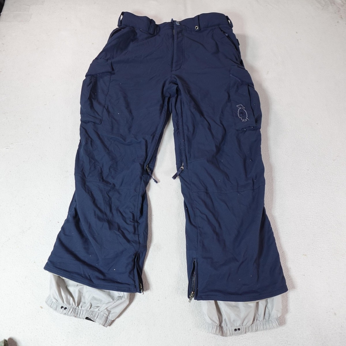 Burton Ronin Snow Pants Mens Large Blue Ski Snowboard Distressed