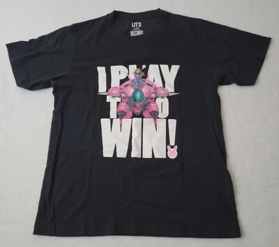 Uniqlo UT x Blizzard D. Va Overwatch Men's Black T Shirt Size M