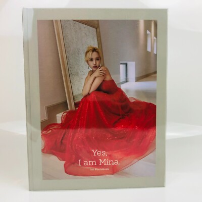 TWICE MINA 1st Photobook Yes, I am MINA Gray Ver 2 card with