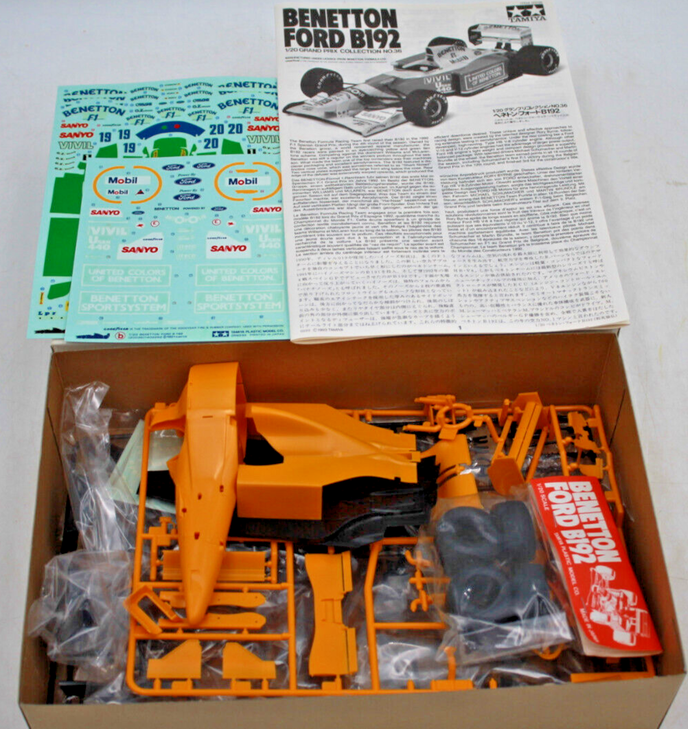 1993 TAMIYA JAPAN 1/20 Model Kit BENETTON FORD B192 F1 Indy Car